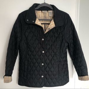 L.L. Bean Quilted Jacket - Classic Black and Plaid